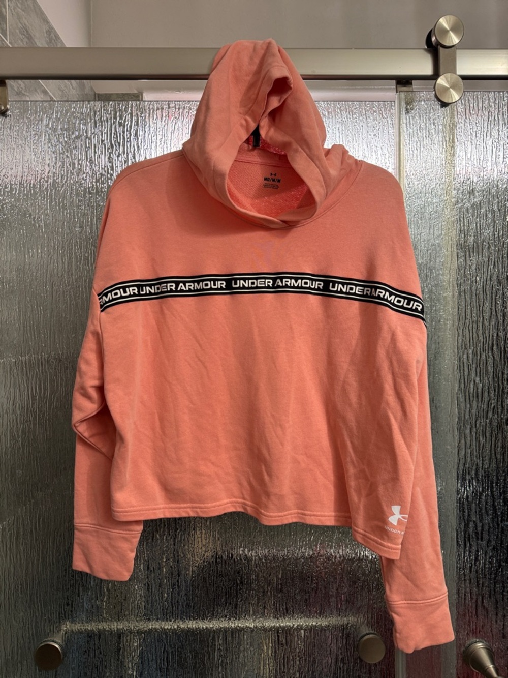 Under Armour Coral Cropped Hooded Sweatshirt